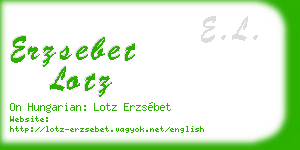 erzsebet lotz business card